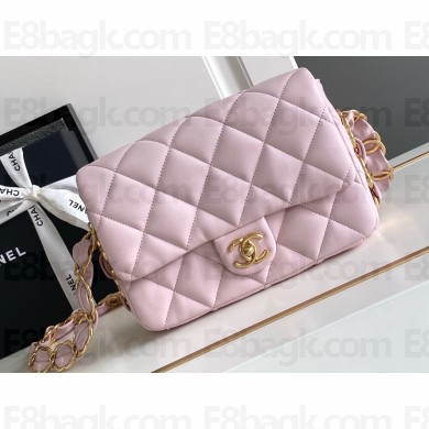 Chanel 24K Lambskin & Gold-Tone Metal Flap Bag Pink 2024