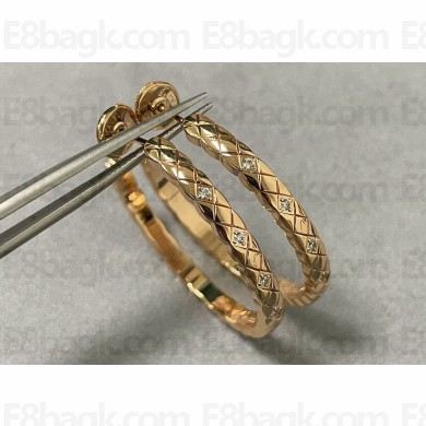 Chanel Coco Crush Earrings Yellow Gold with diamonds 2024