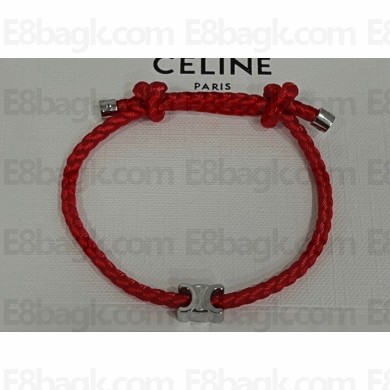 Celine Triomphe Beach Bracelet Red in Acrylic and Brass with Rhodium Finish 2024