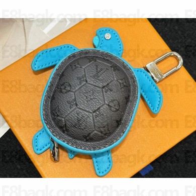 Louis Vuitton LV Turtle Pouch Bag Charm M01471 Turquoise/Black 2024