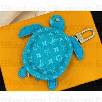 Louis Vuitton LV Turtle Pouch Bag Charm M02049 Turquoise 2024