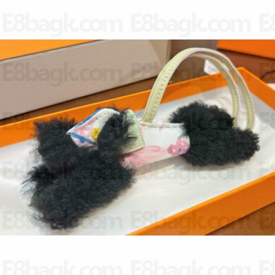Hermes Budy charm in wool and lambskin 03 2024