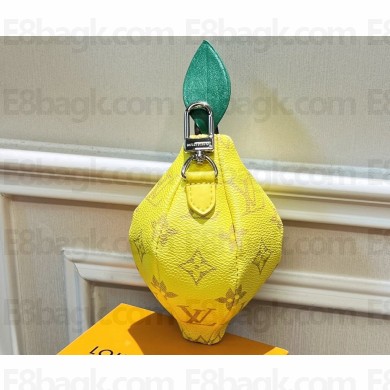 Louis Vuitton Lemon Pouch Bag Charm M81197 Yellow Monogram coated canvas 2024