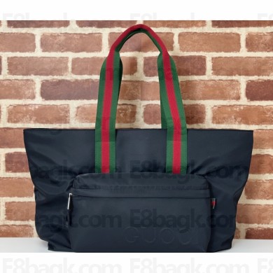 Gucci Large tote bag with Gucci logo 802172 Black nylon 2024