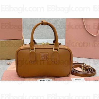 Miu Miu Arcadie leather Mini bag Cognac 2024