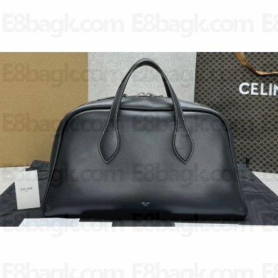 Celine Leather Bowling Bag Black