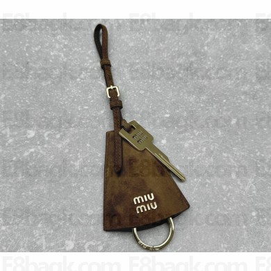 Miu Miu Leather trick 5TL514 Suede Cognac 2024