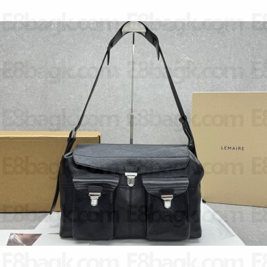 Lemaire Medium Gear Messenger Bag 8805 Black