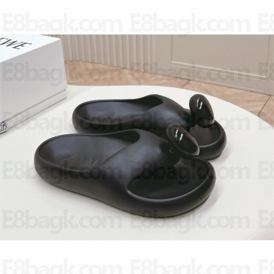 Loewe Paula's Ibiza Bubble rubber thong sandals black 2024