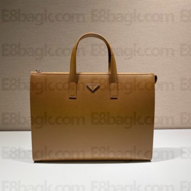 PRADA Saffiano leather tote 2VG039 caramel 2024