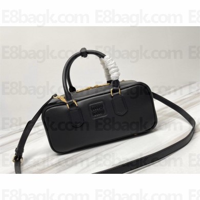 miu miu Arcadie leather bag 5bb148 black 2023