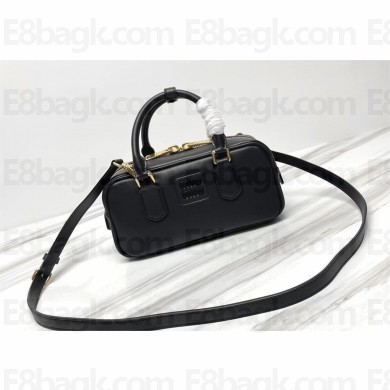 miu miu Arcadie leather bag 5bb142 black 2023
