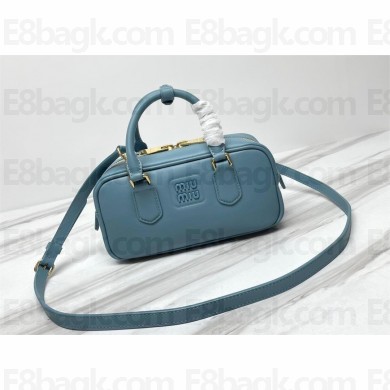miu miu Arcadie leather bag 5bb142 blue 2023