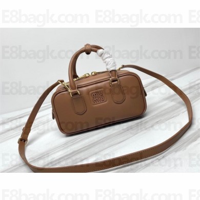 miu miu Arcadie leather bag 5bb142 caramel 2023
