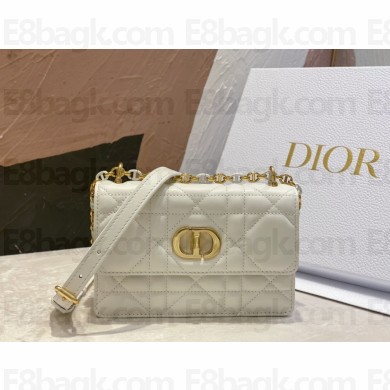dior Miss Caro Mini Bag in Light Pink Macrocannage Lambskin white 2023