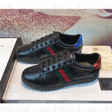 Gucci Men's Ace leather sneaker black 386750 2022