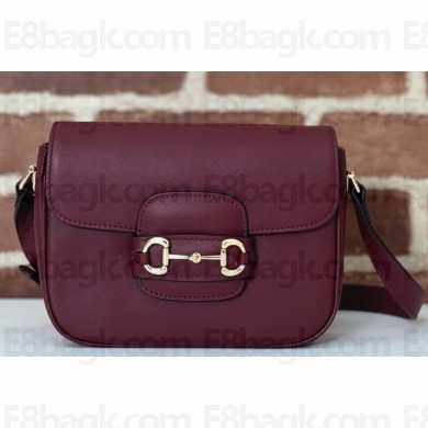Gucci Horsebit 1955 small shoulder bag Red textured leather 815205 2024  
