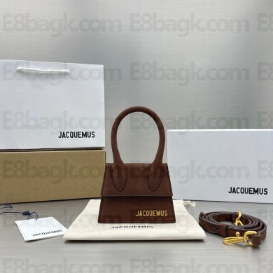 Jacquemus Le Chiquito Mini Bag chocolate in suede leather 2023