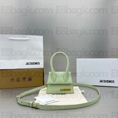 Jacquemus Le Chiquito Mini Bag mint green in box leather 2023