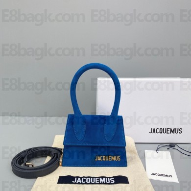 Jacquemus Le Chiquito Mini Bag cobalt blue in suede leather 2023