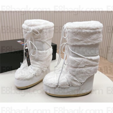 MOON BOOT LAB69 Icon shearling snow boots white 2023