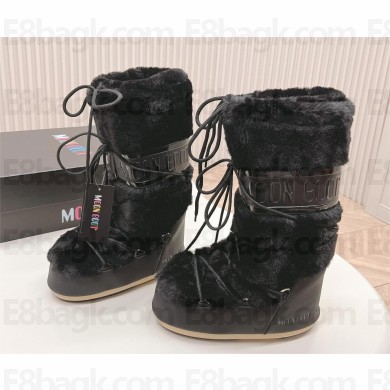 MOON BOOT LAB69 Icon shearling snow boots black 2023