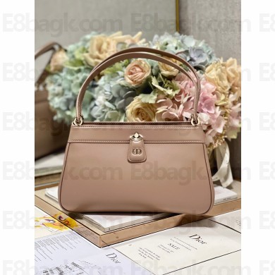 dior medium key bag in pink Box Calfskin 2023