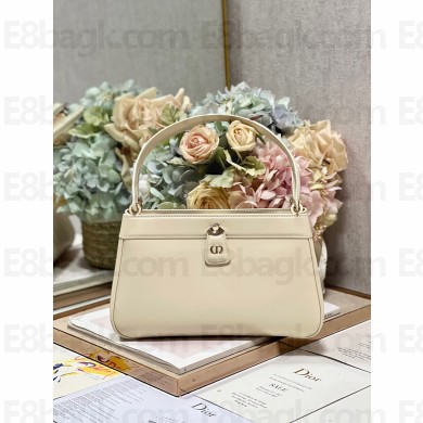 dior medium key bag in Dusty Ivory Box Calfskin 2023