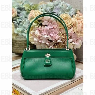 dior small key bag in green Box Calfskin 2023