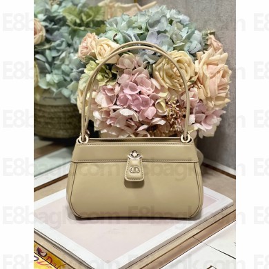 dior small key bag in beige Box Calfskin 2023