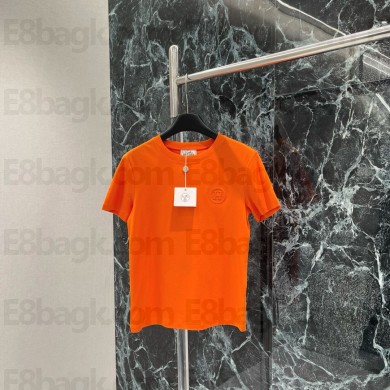 Hermes ORANGE cotton T-SHIRT 2024 