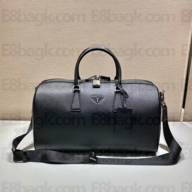Prada Saffiano Leather Travel Bag 2VC018 black 2024