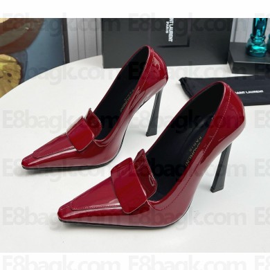 Saint Laurent kayla 110 patent calfskin pumps red 2024