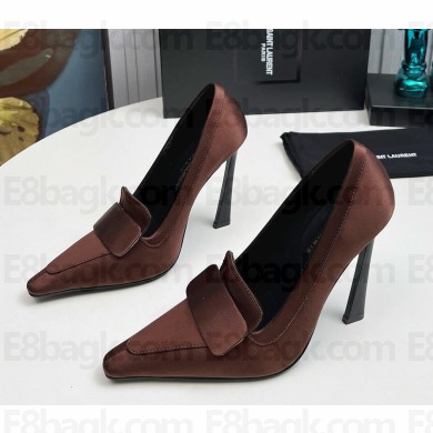 Saint Laurent kayla 110 silk pumps coffee 2024