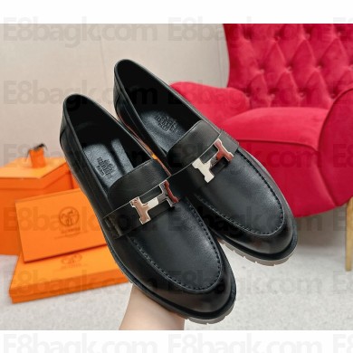 Hermes women's Faubourg loafers in calfskin 0203-2024
