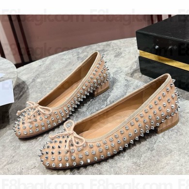 Christian Louboutin Sweetie Jane Spikes ballerina pump nude pink 2024