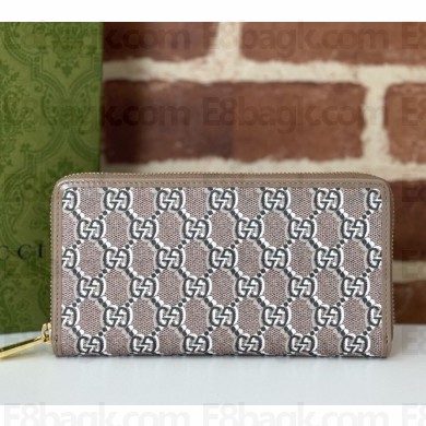 Gucci Zip-around wallet with GG Shadow 795048 Taupe and multicolor canvas with GG Shadow  2024