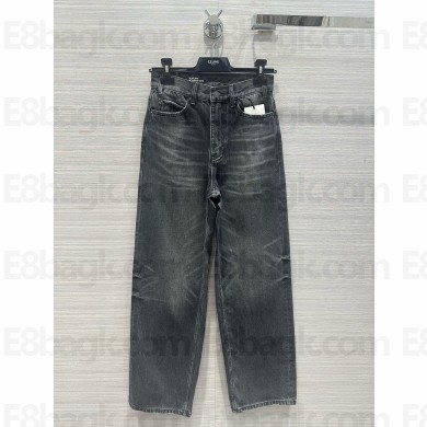 CELINE kitty jeans in black ice rinse wash denim BLACK ICE RINSE 2024