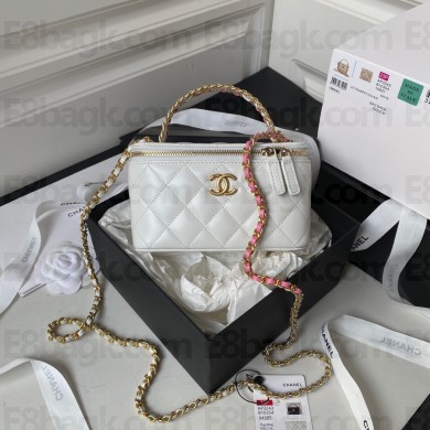 chanel white calf leather vanity case AP3243 2023