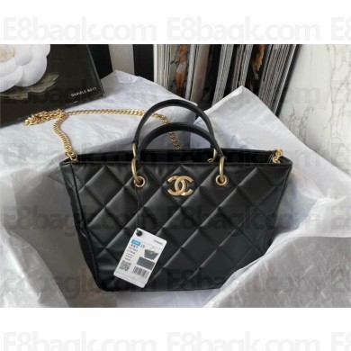 chanel shopping tote bag in calf leather YO1864 BLACK 2023