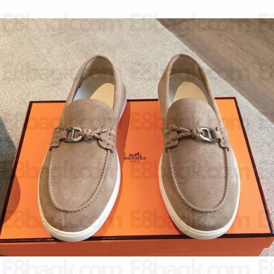 Hermes Job women/men suede leather loafers 1029-07 2024