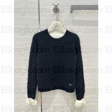 Valentino Garavani black CASHMERE SWEATER 2024