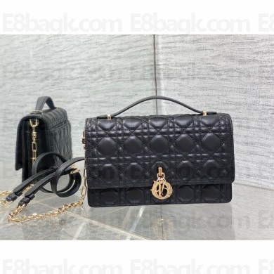 Miss Dior Top Handle Bag in black Cannage Lambskin 2023