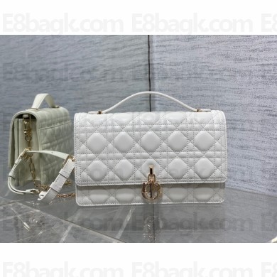 Miss Dior Top Handle Bag in white Cannage Lambskin 2023