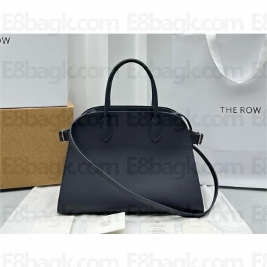 THE ROW MARGAUX 12 BAG IN BOX LEATHER navy blue 2024