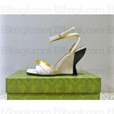 Gucci Women's high heel sandal with hardware white/black 2023