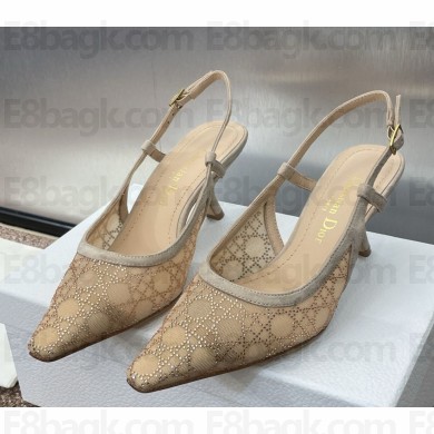 Dior Capture Slingback Pump beige mesh with drill heel 6.5cm 2025