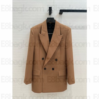 saint laurent beige Jacket in Wool Gabardine 2024