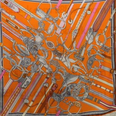 Hermes Cashmere Silk Scarf 100x100cm 05 2022