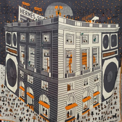 Hermes Cashmere Silk Scarf 100x100cm 11 2022